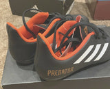 Adidas Predator 18.4 FxG J Black/White/Red Sz 1.5 NEW