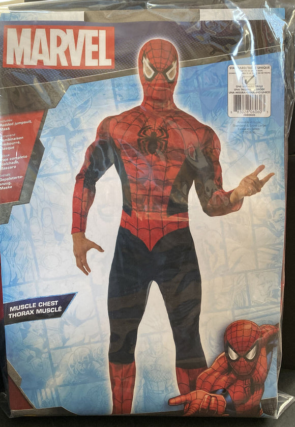 Spider-Man Marvel Superhero Fancy Dress Up Halloween Deluxe Adult Costume