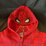 Marvel Spiderman Zip Up Hoodie Mask Kids Sweatshirt Size 7