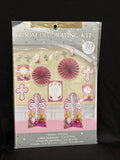 Amscan 240047 Pink First Communion Decorating Kit 10 Pieces