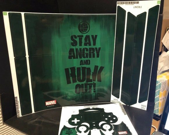 Marvel Stay Angry and Hulk Out PS4 Bundle Skin By Skinit NEW
