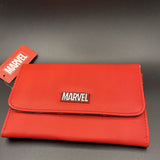 Buckle Down Fold Over Red Marvel Metal Brick Emblem Wallet