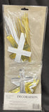 7Ft Long Gold & Silver Cross Foil Cascade Column Hanging Party Decoration - New