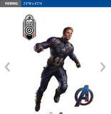 Original FATHEAD Avengers: Endgame Captain America Decal Sticker 28” X 51” Marvel NEW