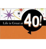 Life is Great 40th Birthday Gatefold Invitations 8 Pack Paper Includes Envelopes