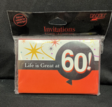 Life is Great 60th Birthday Gatefold Invitations Party Decoration 16 w/envelopes