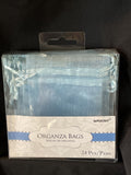 Blue Organza Bags Ribbon Closure 24 Ct