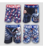 Marvel Boys' The Falcon Winter Soldier 4pk Boxer Briefs Underwear Size 8