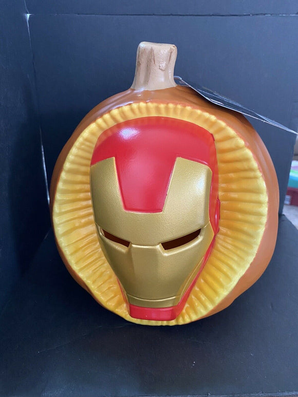 Iron Man 3D Light Up 9” Pumpkin NEW