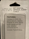6FT Premium Digital Audio Optical Optic Fiber Cable Toslink SPDIF Cord 6 ft HD