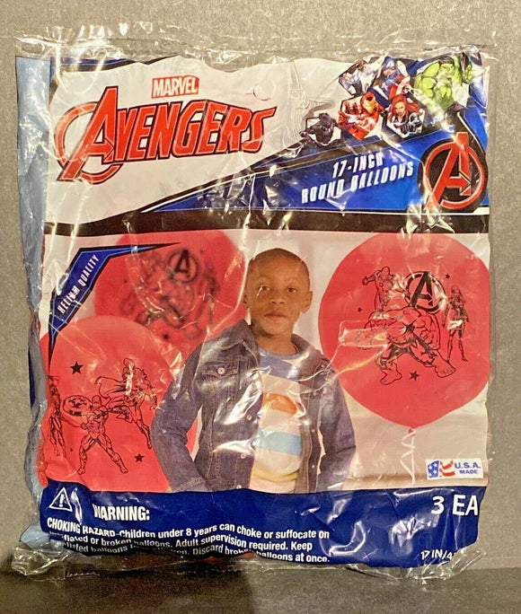 Party Supplies - Pioneer Latex Balloon Marvel - Avengers 3 ct. 17