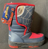 Marvel Spider-man Light Up Snow Boots Kids Size 6 New