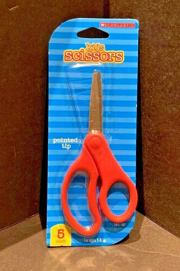 Scholastic Kids Pointed Tip Scissors 5 Inch Pink NEW