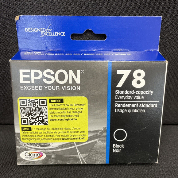 Genuine OEM Epson 78 Black Ink Cartridge - EXP. 04/2025