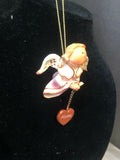 Pink Alyssa Prayer Angel Orn by the Encore Group made by Russ Berrie NEW