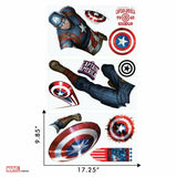 Captain America Wall Decal With Bonus 3D Action Wall Palz Decalcomania