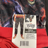 Briefly Stated Mens L Marvel Venom Jogger Style Pajama Bottoms Side Pockets