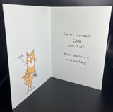 Humorous Birthday Greeting Card w/Envelope