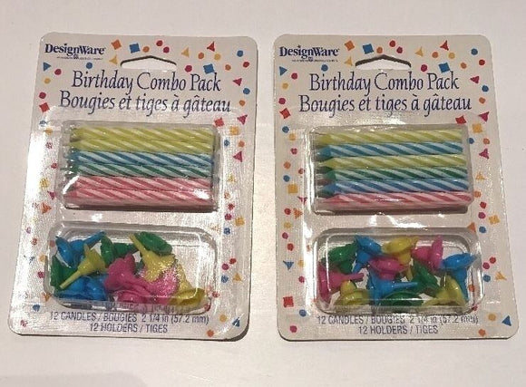 Designware Birthday Candle Combo Packs (2 Packs) NEW