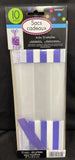 Amscan Purple & White Striped Party Bag W/Twist Ties Measures 3.1" X 3.5",