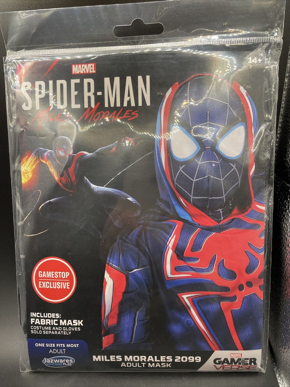 Marvel Spiderman Miles Morales 2099 Gamer Verse Adult Black Mask NIP JWC1454
