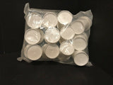 Apothecary Ointment Jar, Plastic White, 2oz, 12ct, EZ Dose NEW