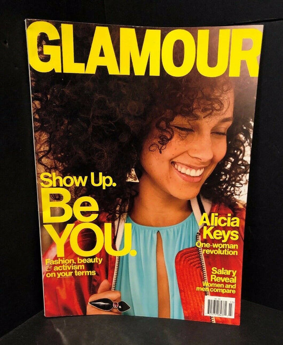 GLAMOUR MAGAZINE March 2017 ALICIA KEYS Be You SALARY REVEAL WOMEN & MEN COMPARE