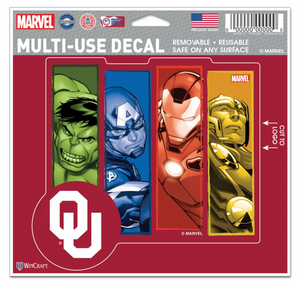 Oklahoma Sooners  MARVEL MULTI-USE DECAL 5" x 6"