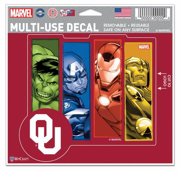 Oklahoma Sooners  MARVEL MULTI-USE DECAL 5