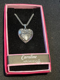 Heart Picture Locket With Love Necklace 16-18" Chain Caroline