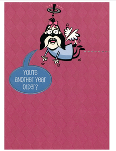 Shih Tzu Dog with Angel Wings Funny Birthday Greeting Card w/ Envelope