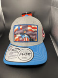 Bioworld Marvel Captain America Flag Patch Elite Flex Snapback Hat NEW