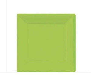 Kiwi Lime Green Small Square 7”Paper Plates (20ct)