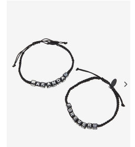 Marvel Wakanda Forever Black Panther Best Friend Coed Bracelet Set