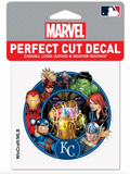 Kansas City Royals Marvel Avengers Perfect Cut Decal 4"x4"