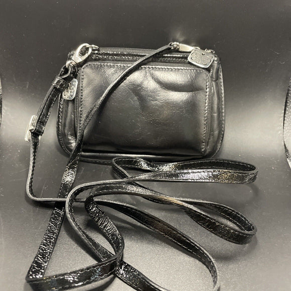 Brighton Sweet Harmony Med Black Leather Wallet/Crossbody