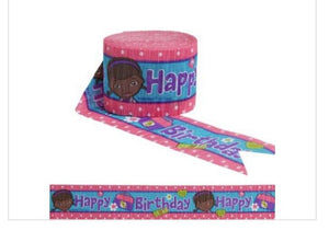 Doc Mcstuffins Crepe Party Streamer 30ft