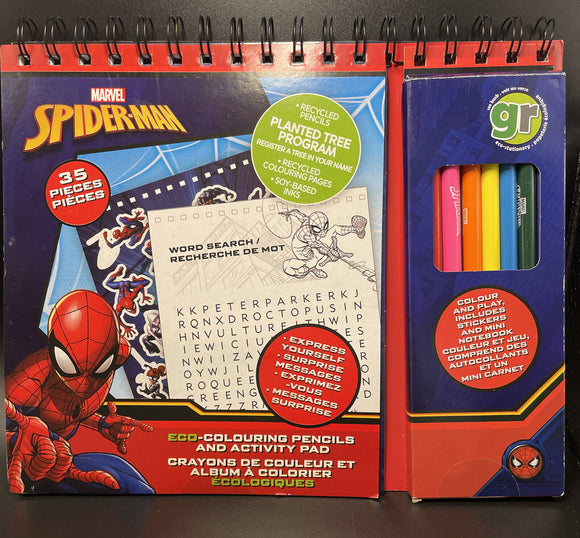 Marvel Spiderman Activity Book W/8 Color Pencils