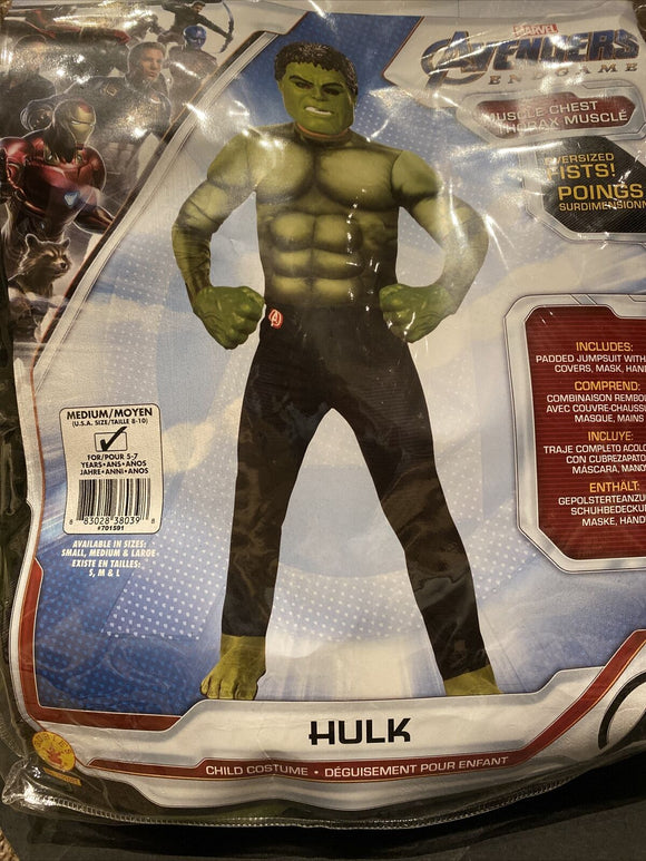 Hulk Avengers Endgame Padded Jumpsuit,shoe Covers,mask,and Hands Medium