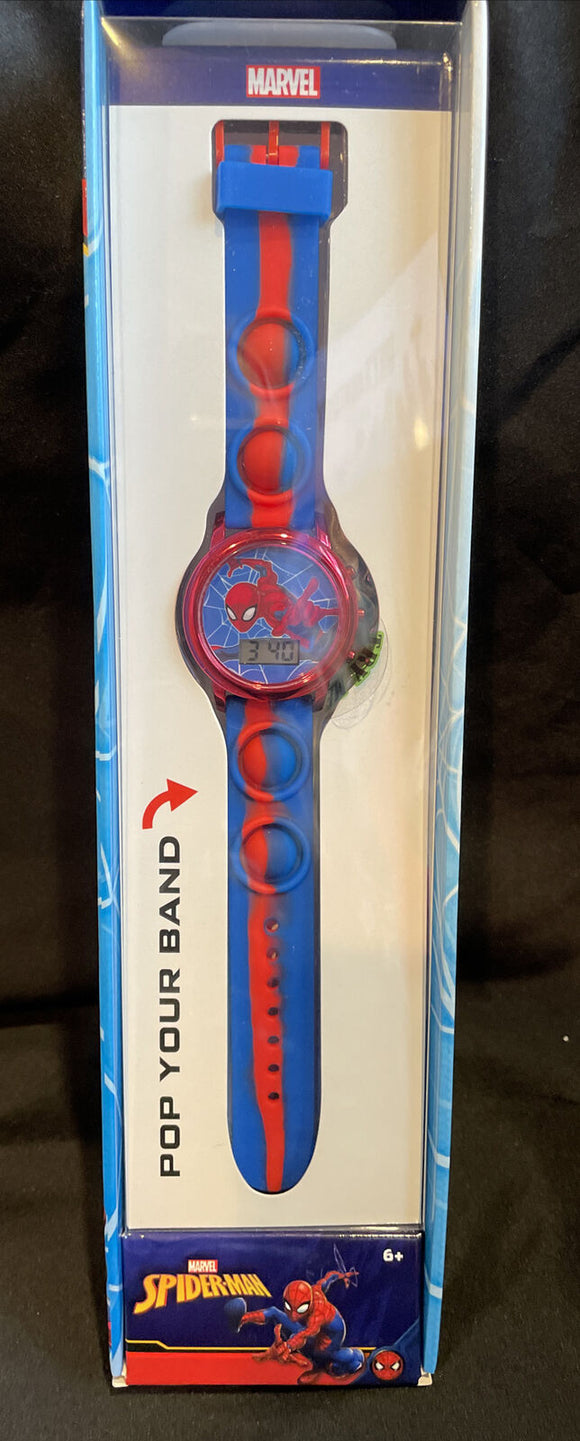Spiderman Youth Popper Strap LCD Watch