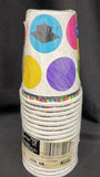 Colorful Commencement Congrats Grad Graduation Party 9 oz. Paper Cups 18 Ct