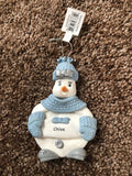 Snow Buddies Chloe Personalized Snowman Ornament NEW