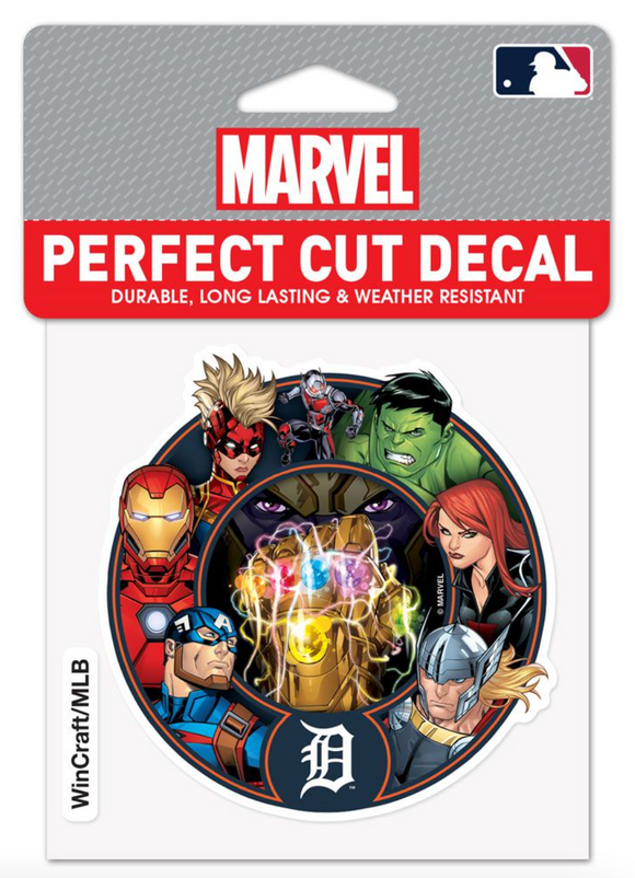 Detroit Tigers Marvel Avengers Perfect Cut Decal 4