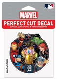 Detroit Tigers Marvel Avengers Perfect Cut Decal 4"x4'