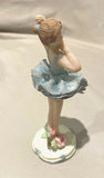 NEW Burton+Burton Blue Tutu Glitter Brunette Ballerina New In Box Figurine Cute