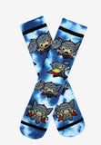 Marvel Thor Chibi Tie Dye Crew Mens Socks Size 6-12