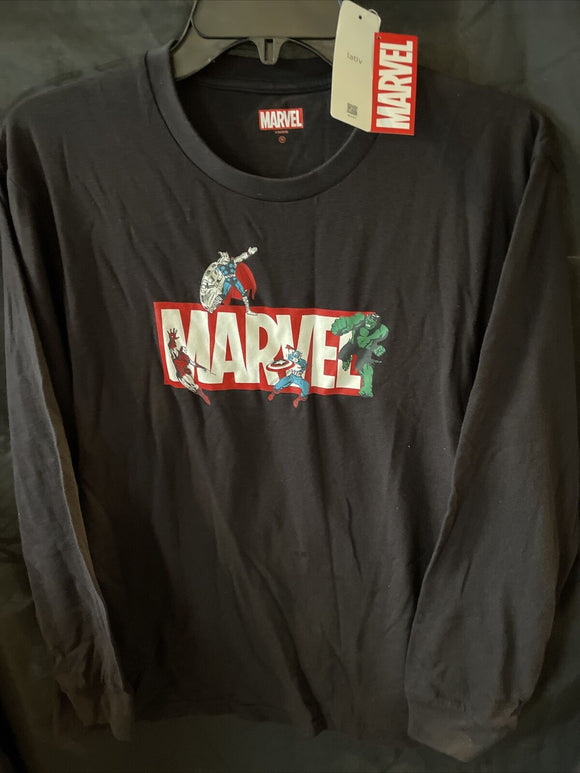 Marvel Avengers Heroes Mens Long Sleeve Tshirt Size Large