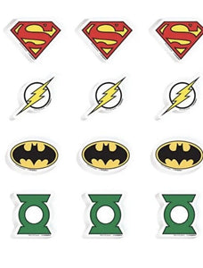 Justice League Party Supplies Erasers | Amscan Justice League Erasers 12 count.