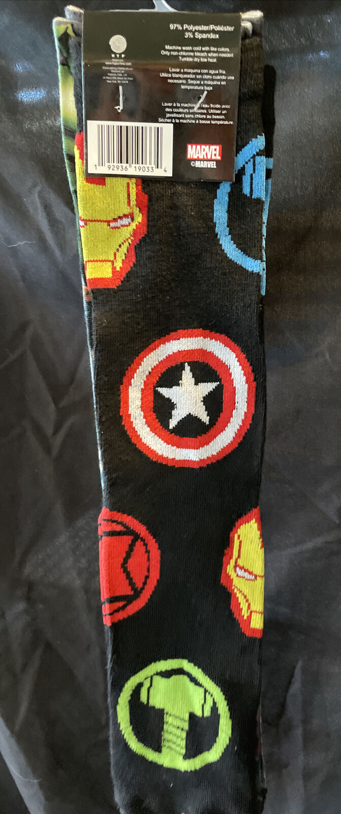 Avengers Logos and Captain 2 Pack Crew Socks Set