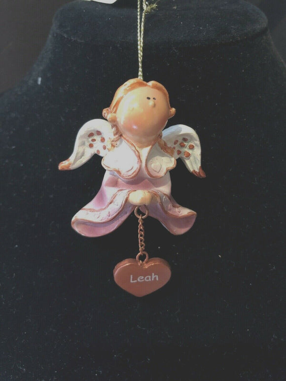 Pink Leah Prayer Angel Orn by the Encore Group made by Russ Berrie NEW